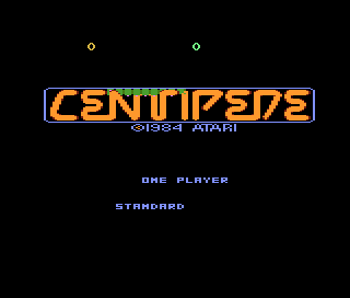 Centipede title screen for Atari 7800
